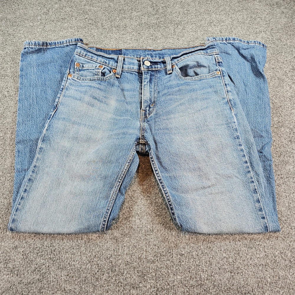 Levi Strauss Mens 30x31 (30x32 Tag) Blue Jean Straight Leg Denim Casual Workwear